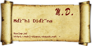 Mühl Diána névjegykártya